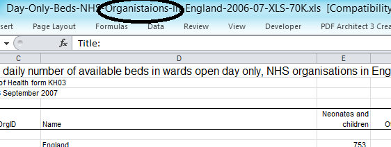 Here we have an example of a misspelt filename.